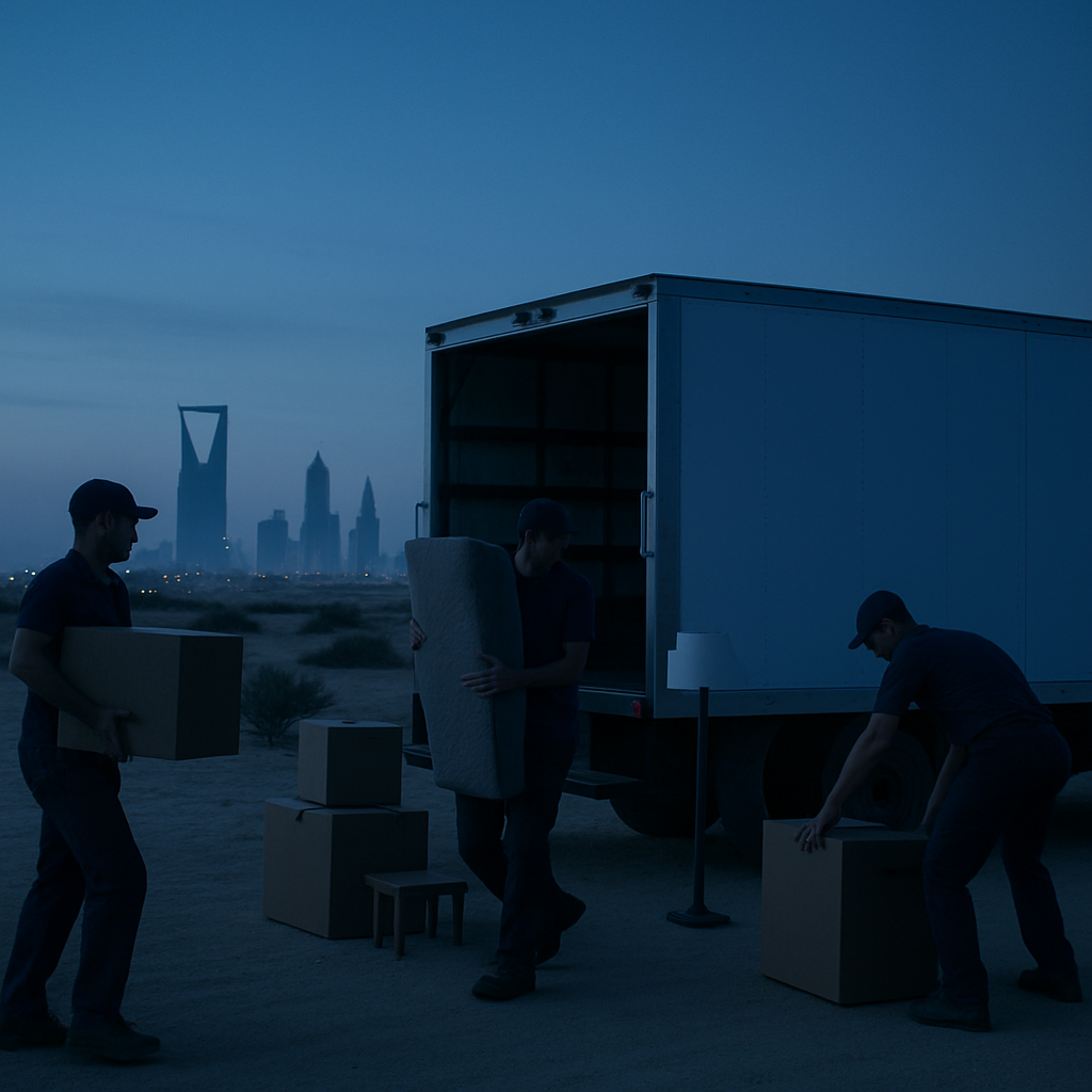 Early morning moving scene in Riyadh
