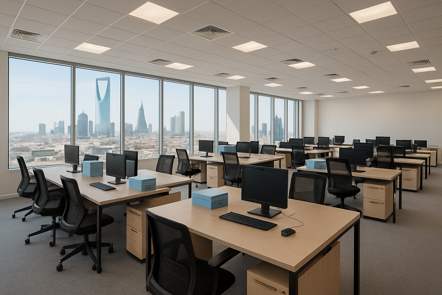 Newly set up modern office space in Riyadh