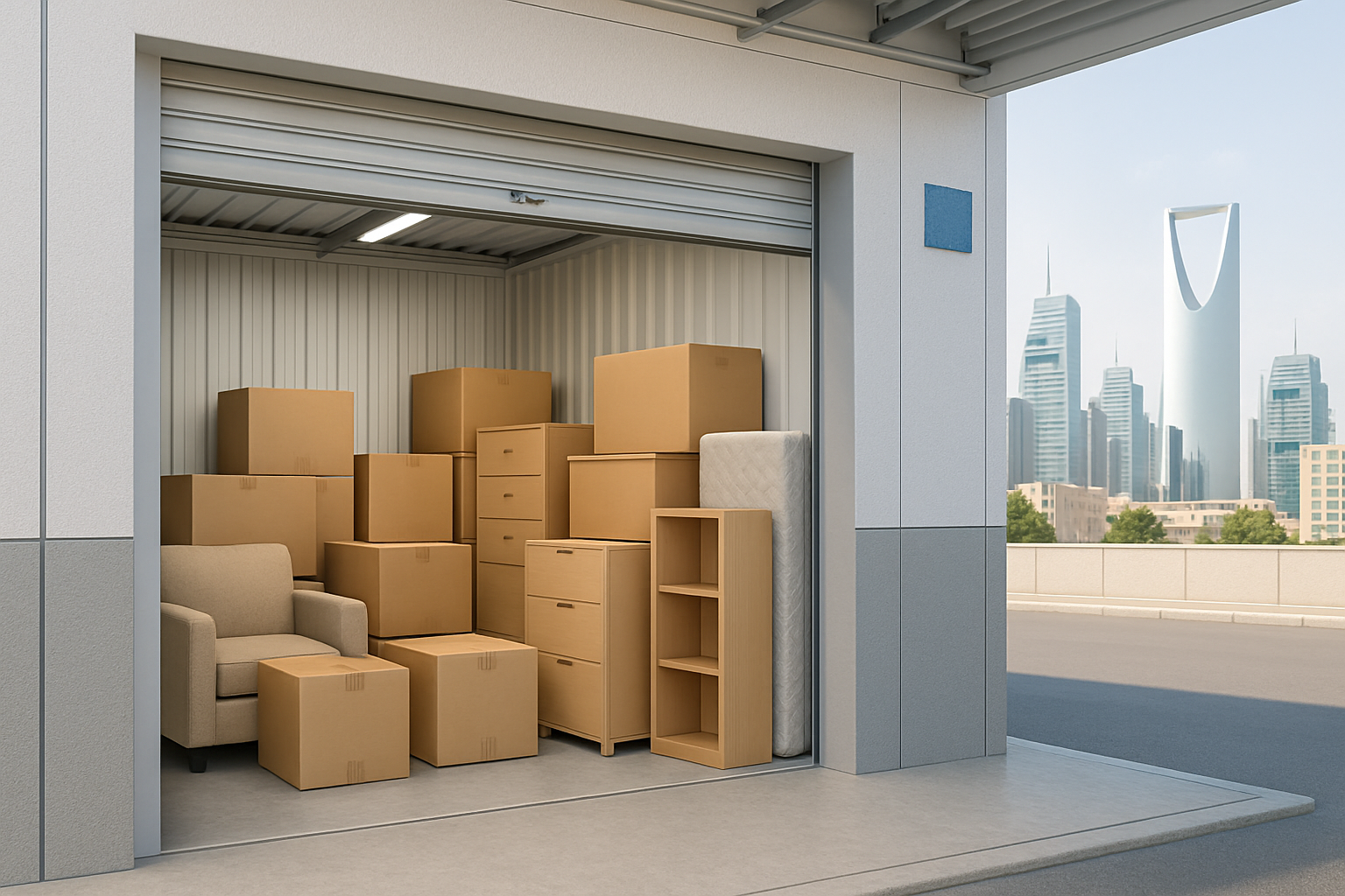 Clean, organized, and secure storage facility in Riyadh