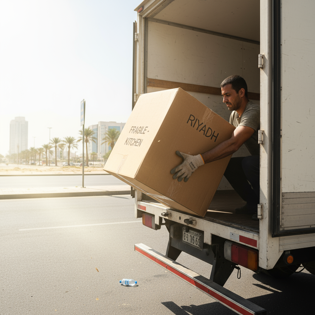 Movers in hot Riyadh summer