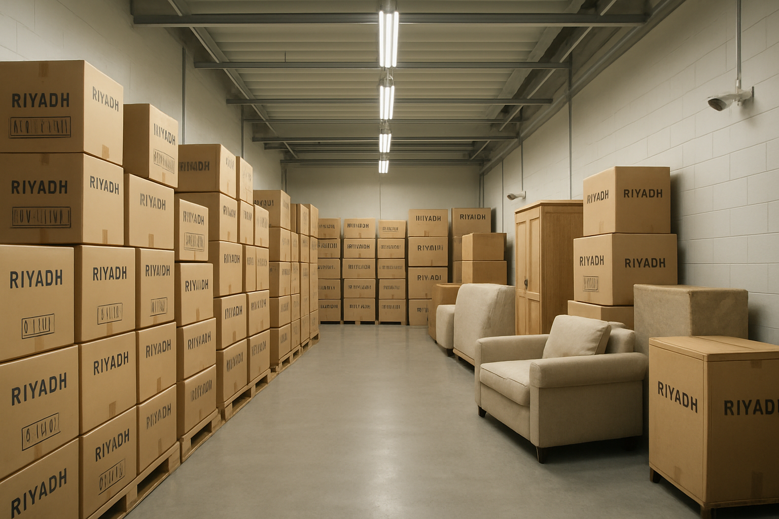 Organized storage facility in Riyadh